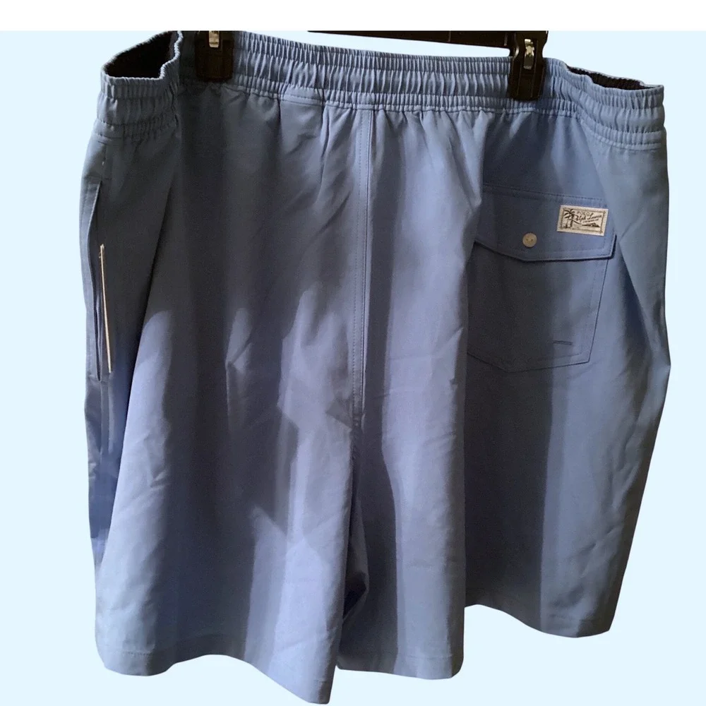Polo Ralph Lauren Mens Swim Trunks 4XB Blue Stretch Recycled Harbor Island Blue - Picture 2 of 8